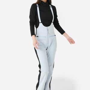 Whitespace Stylish Light Blue Overalls with Black Accents